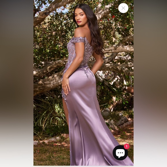Dusty Lavender Cinderella Divine CD0186 Corset Long Dress - Picture 2 of 3